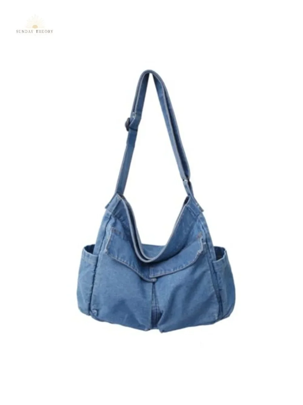 Yohora Denim Shoulder Bag Large Capacity Retro Crossbody Tote Women